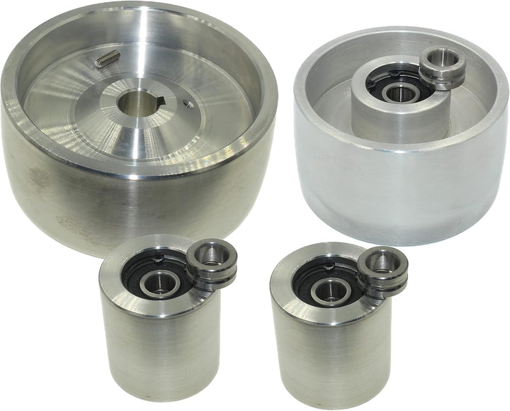 (AL5 -Tracking 4 -Schaft 19) CNC gefräste Riemenschleifer Set für Messerschleifer 130 mm Antriebs-19