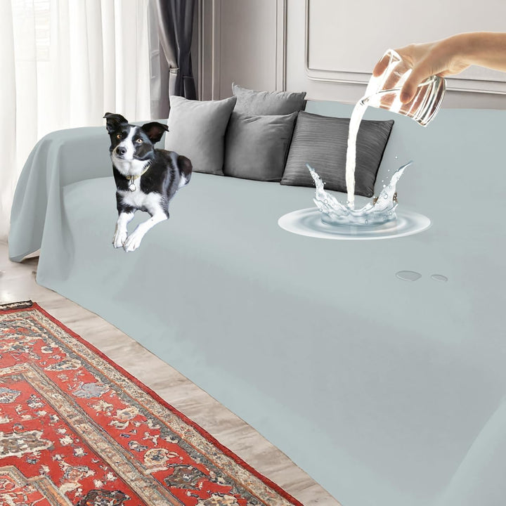Byour3 – 3 Sitzer SUPER Wasserdicht Sofabezug Haustiere Sofaschutz Baumwolle Fleckenabweisender Schu