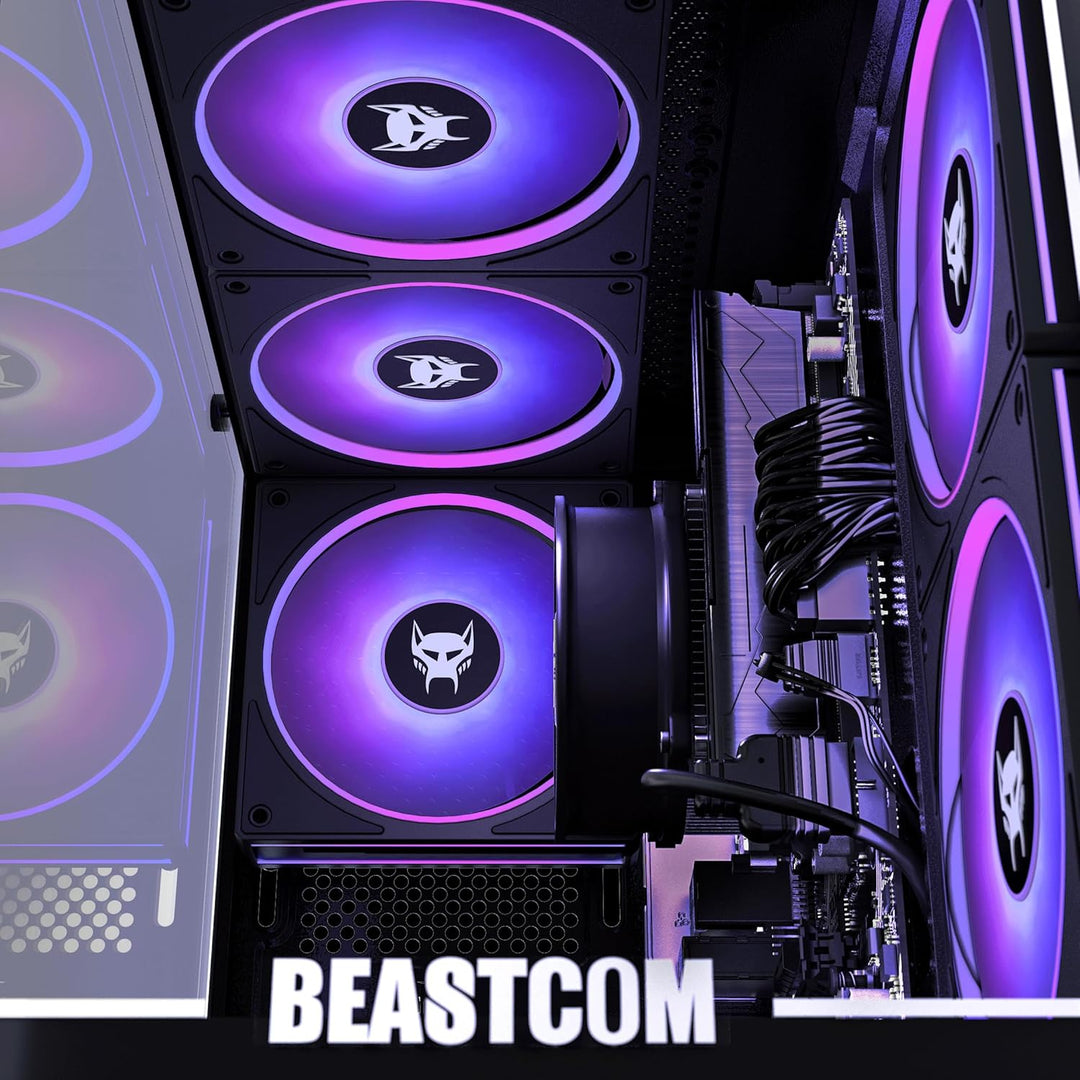 BEASTCOM Q3 Gaming PC Set Komplett, AMD Ryzen 5 6X 4,20GHz 12 Threads, 4K Vega Radeon Grafik, 16GB R
