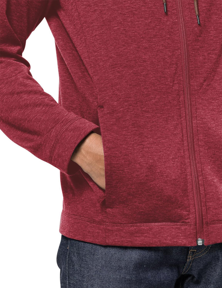 Jack Wolfskin Herren Waldsee Hooded JKT M Fleecejacke S Deep Ruby, S Deep Ruby