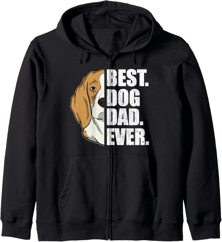Best Dog Dad Ever Lustiges Vatertag Hund Herrchen Beagle Kapuzenjacke