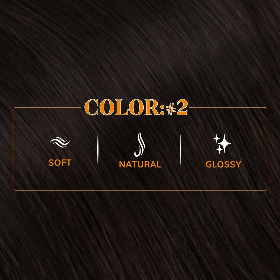 Easyouth Remy Ponytail Echthaar Wrap Around Ponytail Extensions Dunkelbraun Zopf Extension Echthaar