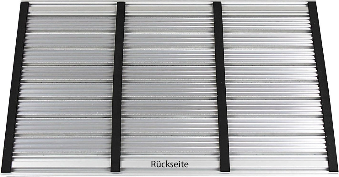 Metzker Alu Fussmatte Anthrazit 40x60cm mit Nadelfilz I Aluminium Fussabtreter I für den Aussenberei