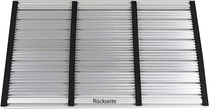 Metzker Alu Fussmatte Anthrazit 40x60cm mit Nadelfilz I Aluminium Fussabtreter I für den Aussenberei