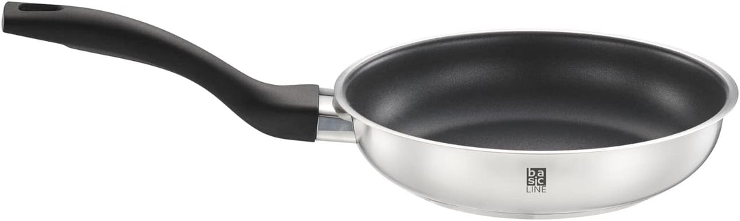 RÖSLE Basic Line Bratpfanne Ø 20 cm, Universalpfanne mit Antihaftversiegelung ProPlex, Edelstahl 18/