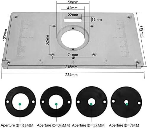 Router Tabelle einfügen Platte, Aluminium Router Tabelle Insert Plate Fräsplatte Router Tischeinsatz