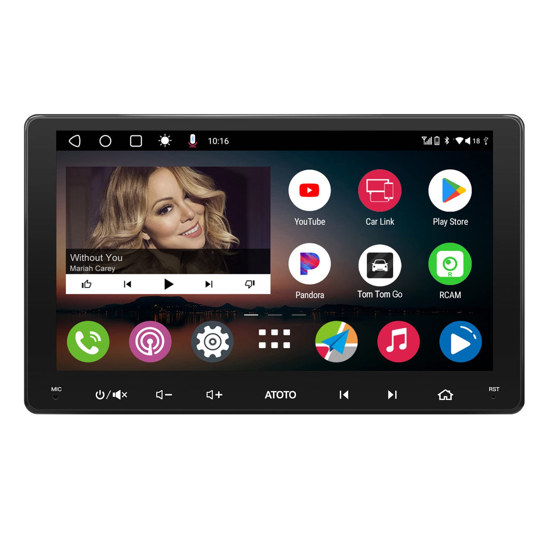 [9 Zoll] ATOTO A6 PF Doppel-DIN Android Autoradio, kabellos CarPlay & Android Auto, IPS-Display Dual