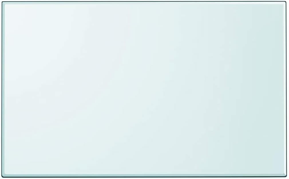 vidaXL Tischplatte aus gehärtetem Glas Tisch Glasplatte rechteckig 1000x620 mm 100 x 62 cm Transpare