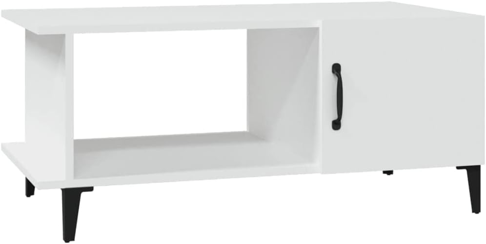 Couchtisch Weiss Wohnzimmertisch Modern 90x50x40 cm Side Table Beistelltisch Stilvollen Kleiner Tisc