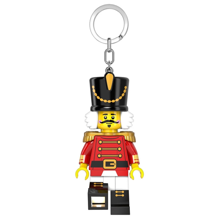 LEGO Iconic Nussknacker Schlüsselanhänger mit LED-Taschenlampe (KE214H) – 9cm grosse Weihnachts-Mini