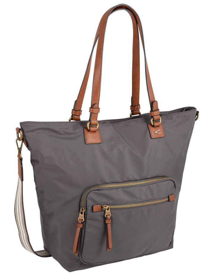 camel active bags Bari Damen Shopper Umhängetasche Reissverschluss Gross dark grey 48 x 13,5 x 35 Da