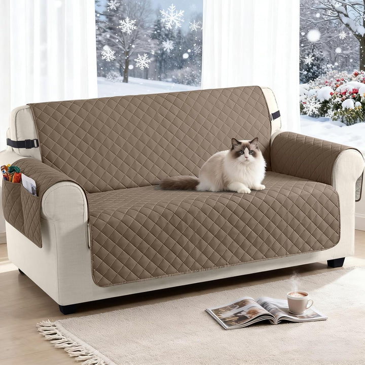 TAOCOCO Sofa Überzug, Sofabezug Wasserdicht Mit Gummiband，Wohnzimmer Anti-Rutsch Gepolsterter Sofasc