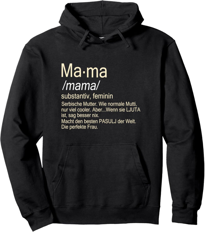 Mama Serbische Mutter Pullover Hoodie
