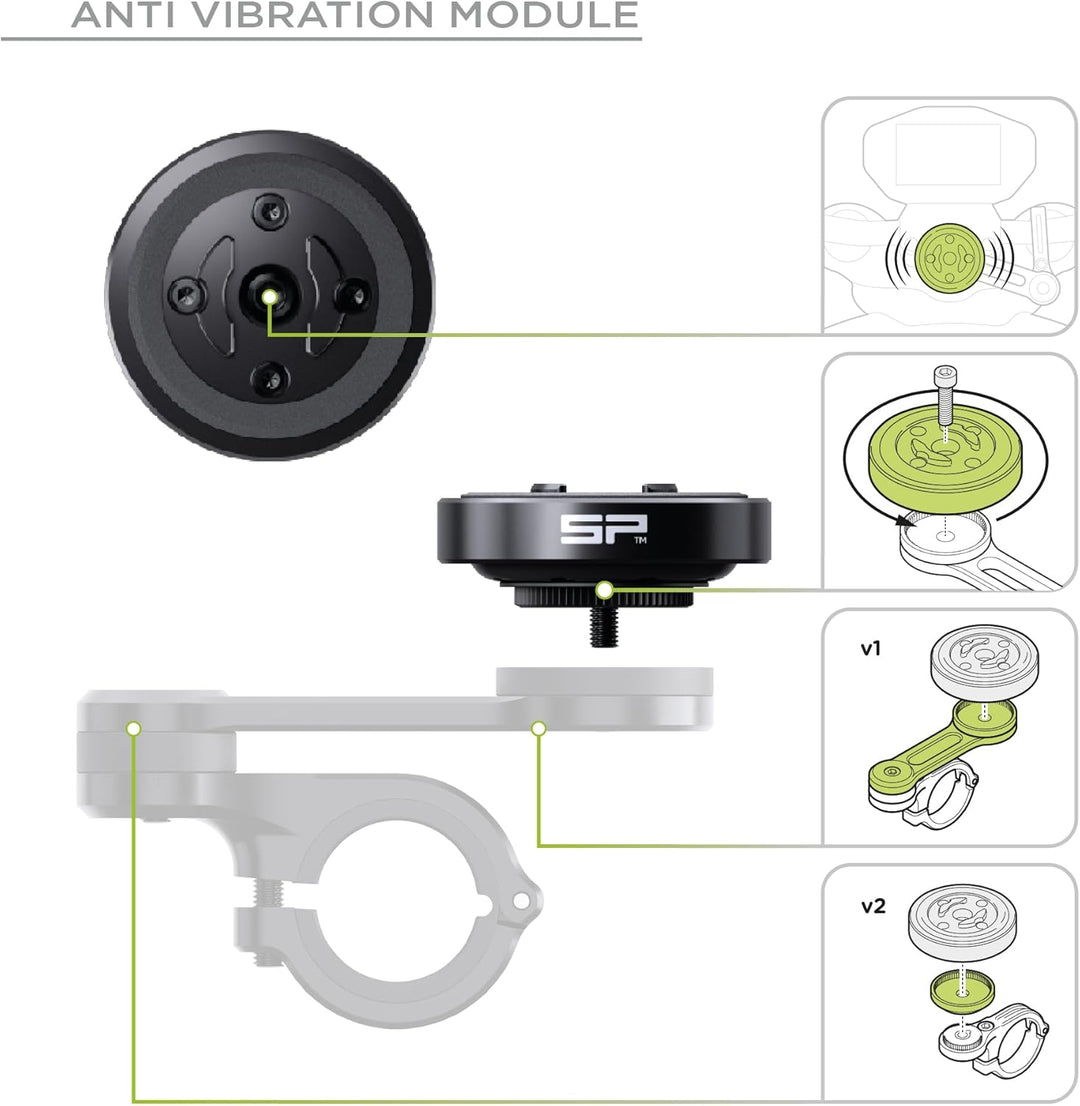 SP CONNECT Moto Bundle II mit Anti Vibration Module + Universal Interface | SPC+ | Handyhalter für M