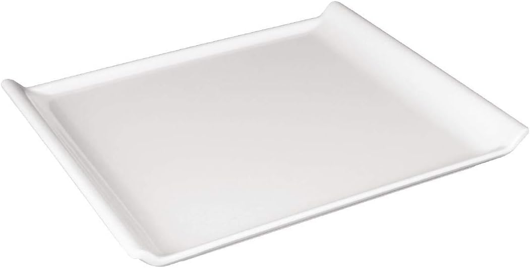 Kristallon Melamine Platter White - 300x250x25mm 25(H) x 300(W) x 250(D)mm, 25(H) x 300(W) x 250(D)m