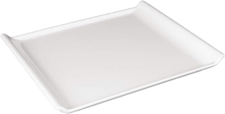 Kristallon Melamine Platter White - 300x250x25mm 25(H) x 300(W) x 250(D)mm, 25(H) x 300(W) x 250(D)m