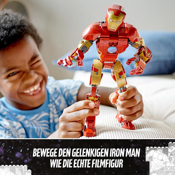 LEGO 76206 Marvel Iron Man Figur, Spielzeug- und Deko-Modell zum Sammeln und Bauen für Kinder ab 9 J
