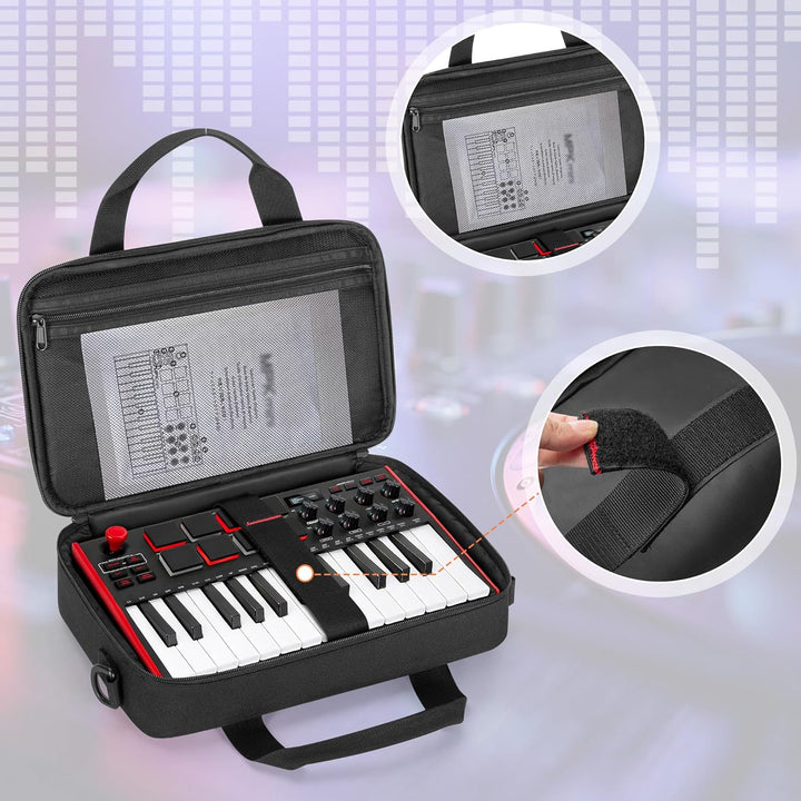 PGmoon Tasche Kompatibel mit Akai Professional MPK Mini MK3 / MPK Mini Play MK3 25-Tasten-USB-MIDI-K