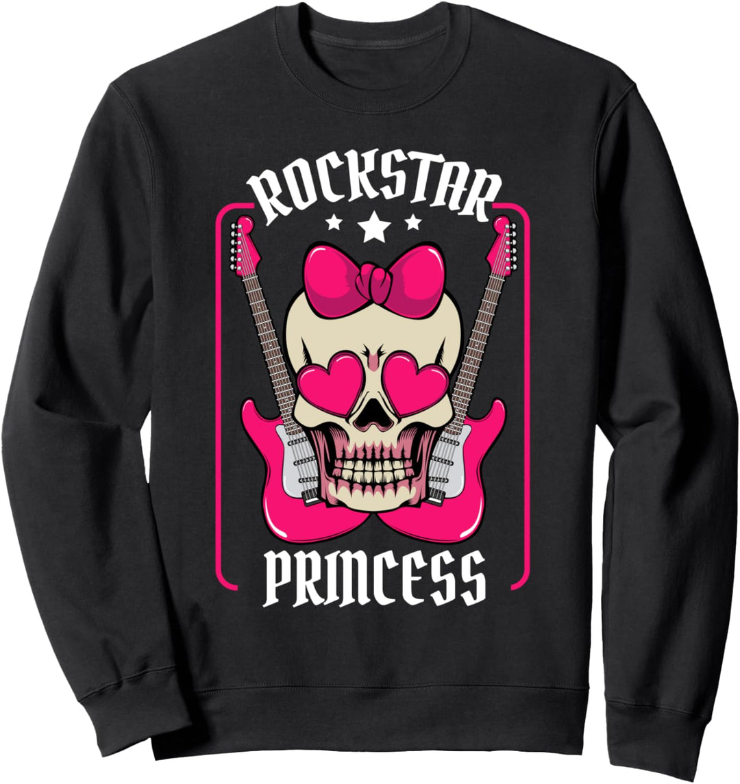 Rockstar Princess Süsses Mädchen Rocker Rock Gitarre Geschenk Sweatshirt