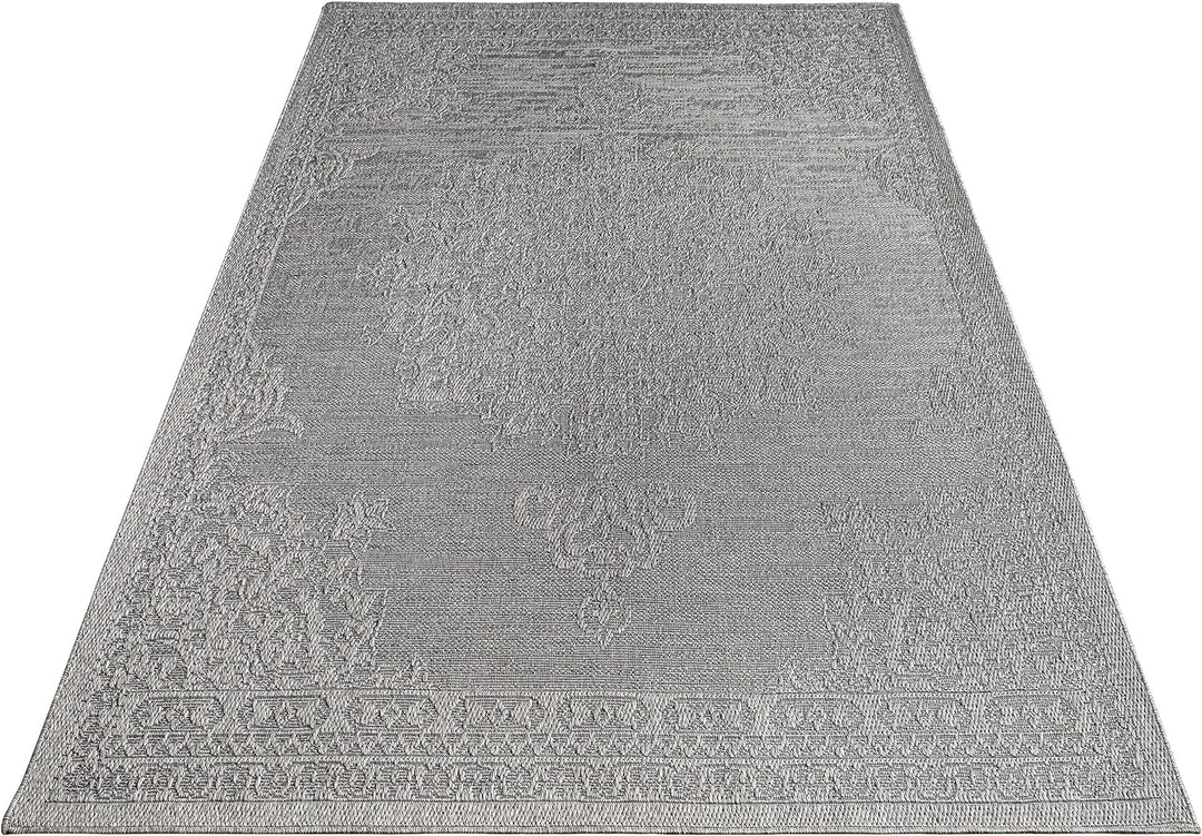 Paco Home Outdoor Teppich Wetterfest Balkon Küche Wohnzimmer Orientalisches Muster Mit Ornamente 3D