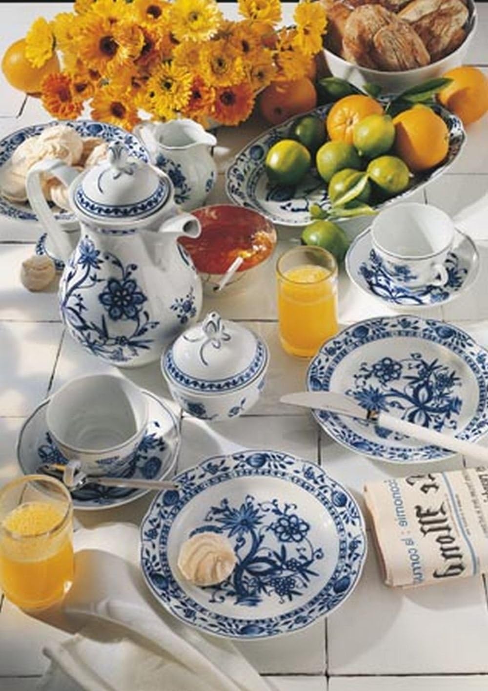 Kahla Zwiebelmuster, Suppenteller, tief, 8-3/4 Zoll, 170235, 1 Stück