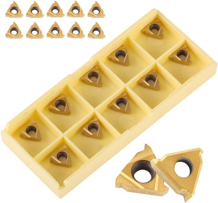 10pcs CNC Hartmetall Einsatzschneider 11IR A60 Wendeplatten für Drehmeissel mit Box