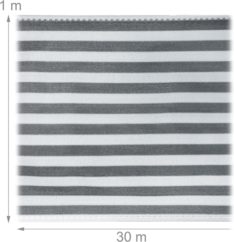 Relaxdays Zaunblende, 1x30 m, Sichtschutz Garten, Balkon, UV-stabilisiert, wetterfest, reissfest, HD
