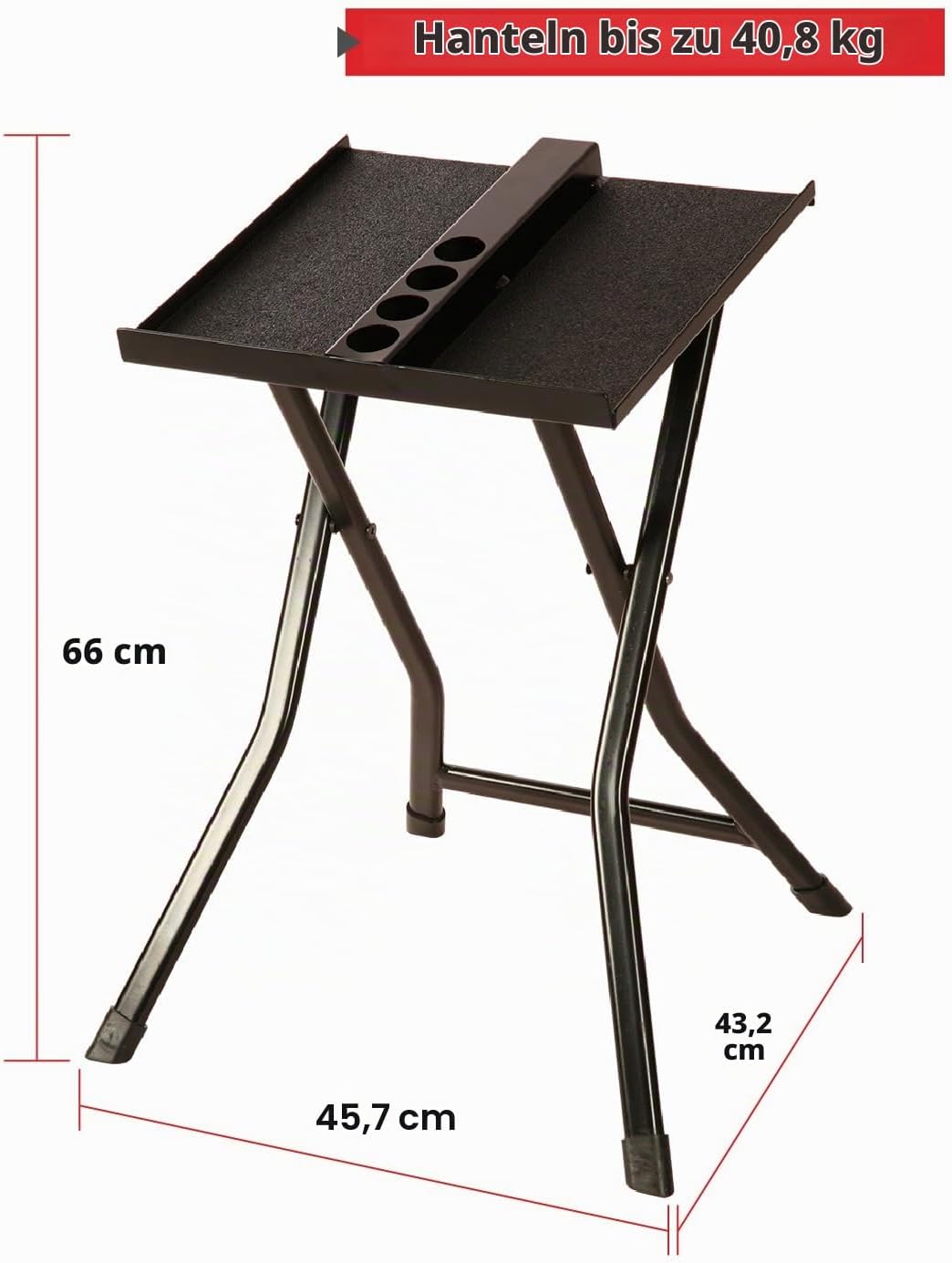 Power Block Kompakter Hantelständer Schwarz L, Schwarz L