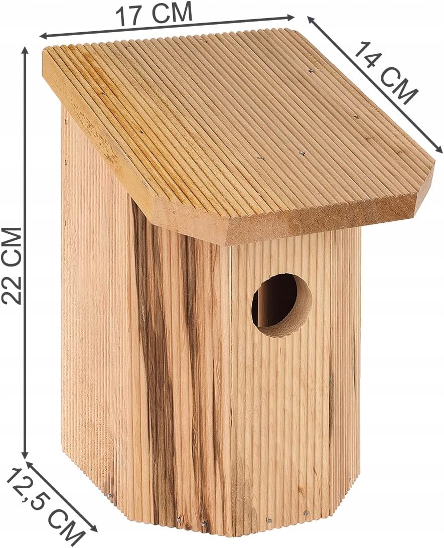 MAZUR 4X Nistkasten zum Aufhängen | Vogelhaus | Bausatz | handgemacht in Europa | für Meisen, Kleinv