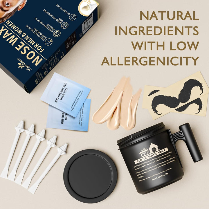 Lifestance Nasenwachs-Set für Männer | 150g Wachs | Nasenhaarwachs-Set mit grosser Kapazität und 40