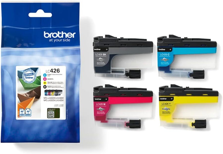 Brother LC-426BK/LC-426C/LC-426M/LC-426Y Inkjet Cartridges, Black/Cyan/Magenta/Yellow,Multi-Pack, St