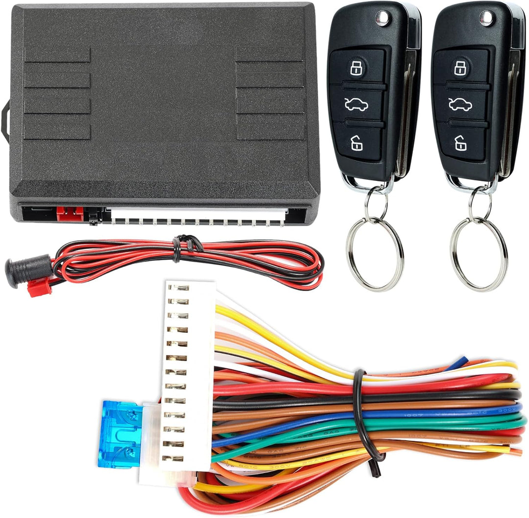 XUKEY Auto Zentralverriegelung Universal Keyless Go Nachrüsten Schlüsselloses Zugangssystem Auto Tür