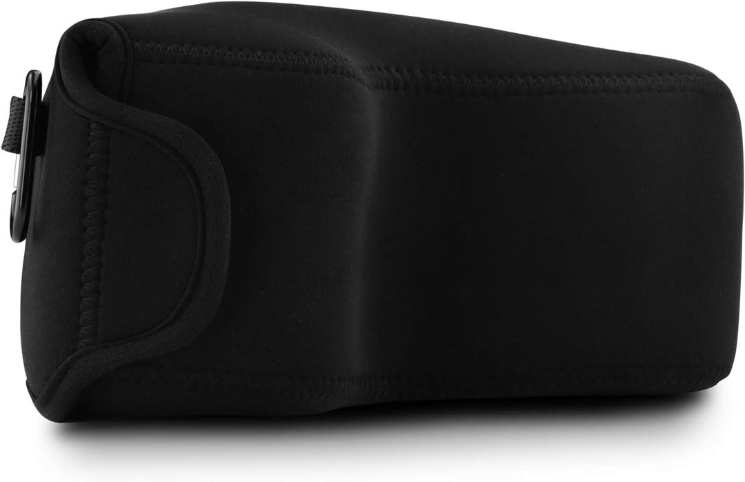 MegaGear Ultraleichte Kameratasche aus Neopren kompatibel mit Nikon Coolpix P1000 Schwarz, Schwarz