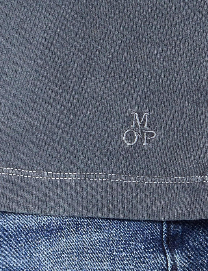 Marc O'Polo Herren Langarmshirt aus Bio-Baumwolle mit Rundhalsausschnitt XL Grau, XL Grau