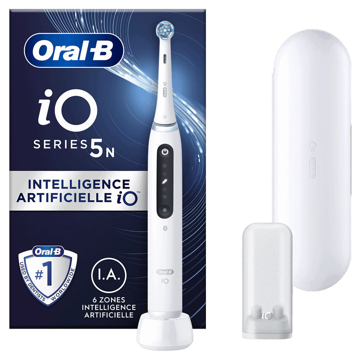 Oral-B iO 5N Elektrische Zahnbürste, ein Drucksensor zum Schutz von Zahnfleisch und empfindlichen Zä