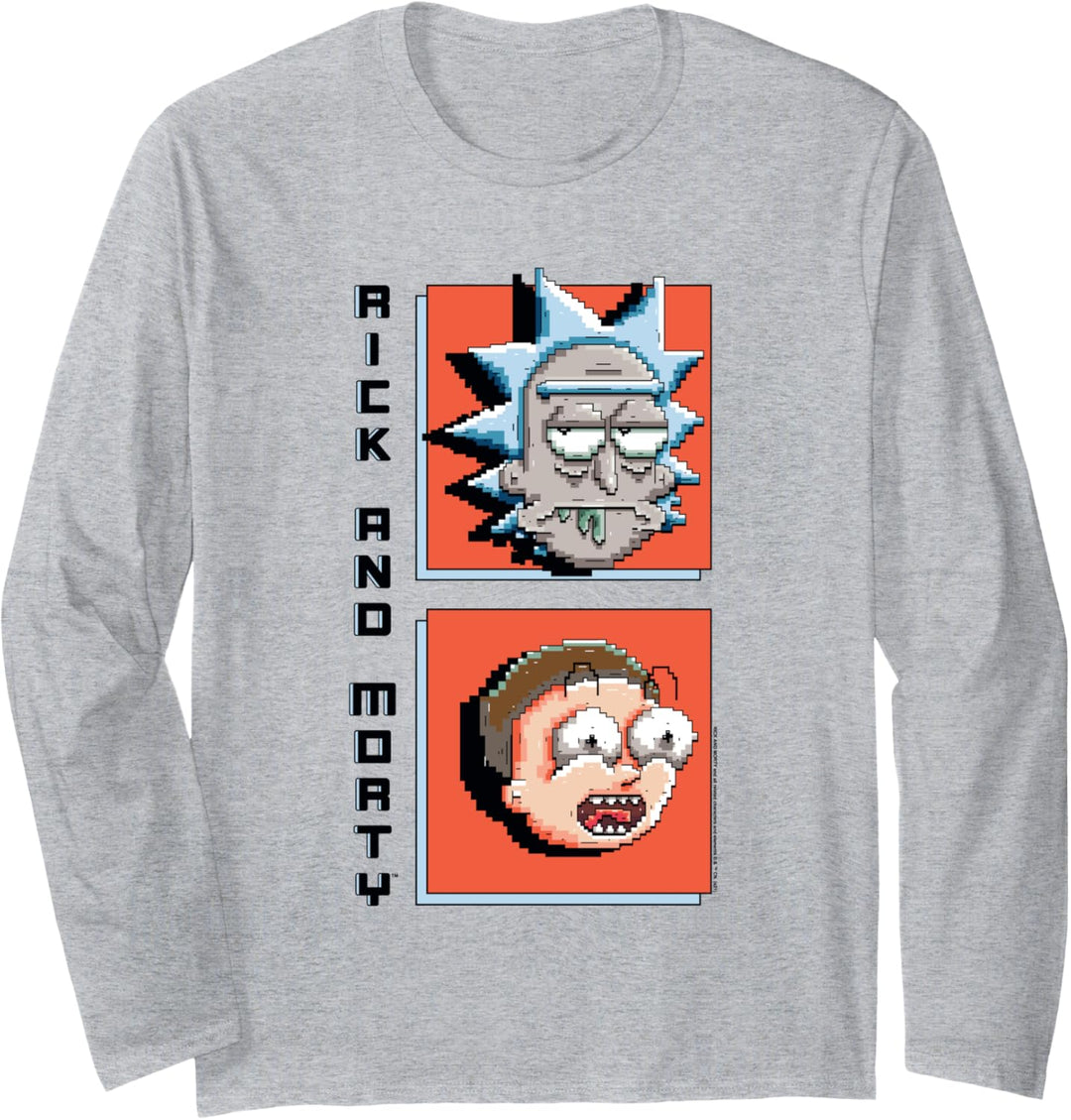 Rick and Morty Pixelated Rick and Morty Langarmshirt