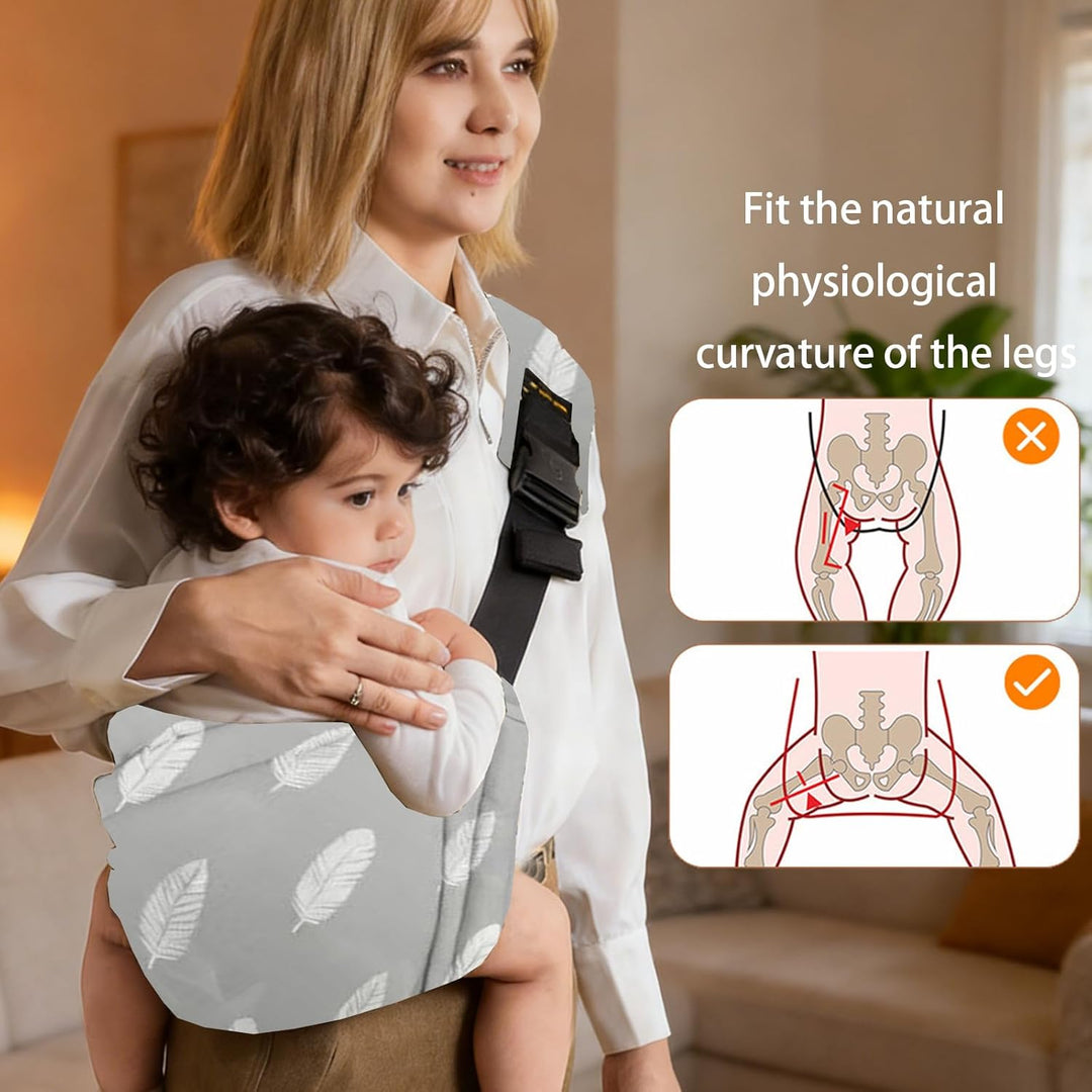 LUKIUP Tragetuch Neugeboren, Verstellbare Hüfttrage, Babytrage Seitlich, Ergonomische Tragetuch Neug