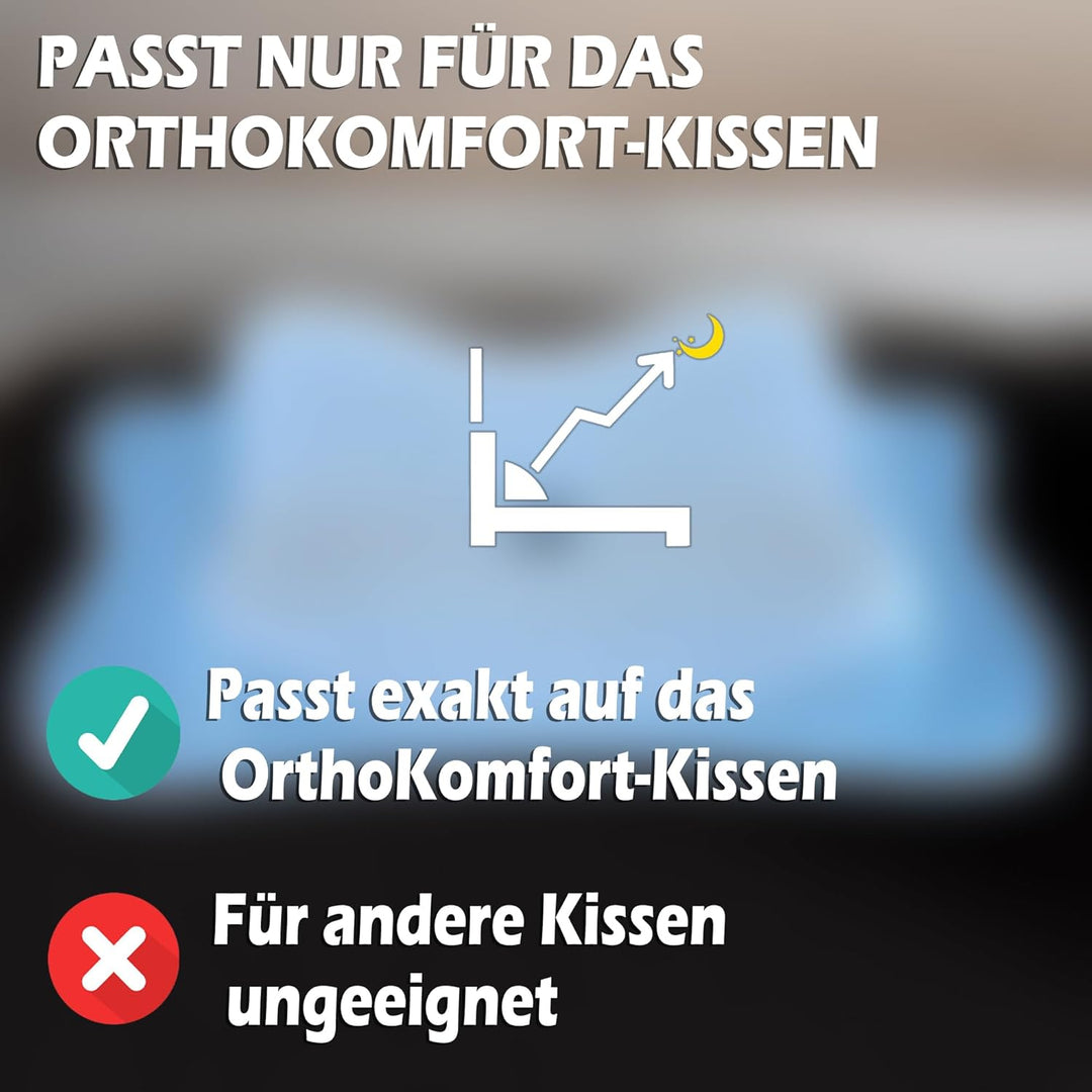Kissenbezug – kühlender Effekt, passend Nackenstützkissen, atmungsaktiv &amp; pflegeleicht, Blau Blau Er