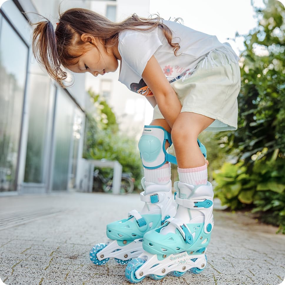 3in1 Kinder Inlineskates/Triskates/Rollschuhe RAVEN Balloon verstellbar Mint 29-32 (18cm-20cm), Mint