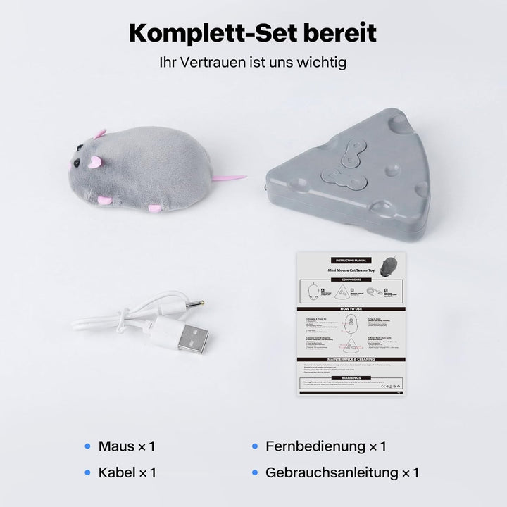 Pet Prime elektrische Katzenmaus, Mausspielzeug für Katze, Spielzeug Maus, Katzen interaktiv Spielze