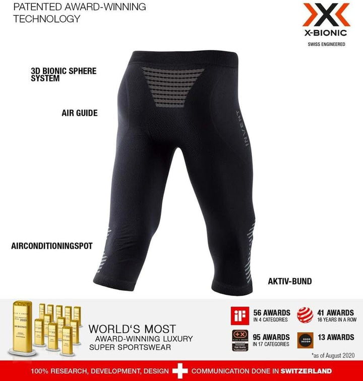X-Bionic Herren Invent 4.0 Hose S Black/Charcoal, S Black/Charcoal
