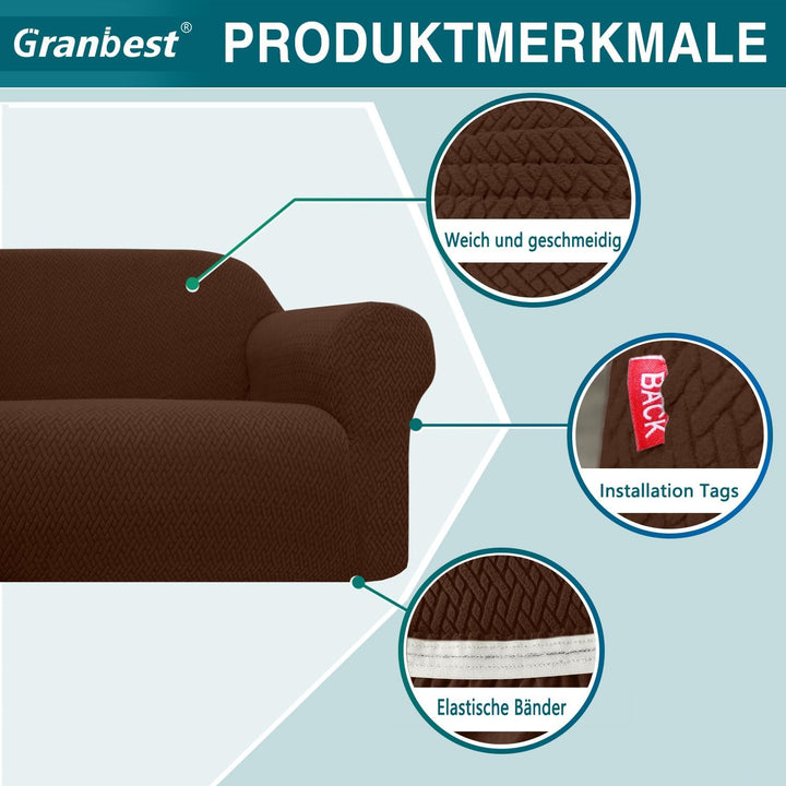 2023 Neueste Jacquard Sofabezug 2 Sitzer Superweicher Rutschfester Stretch Couchbezug Vier Jahreszei