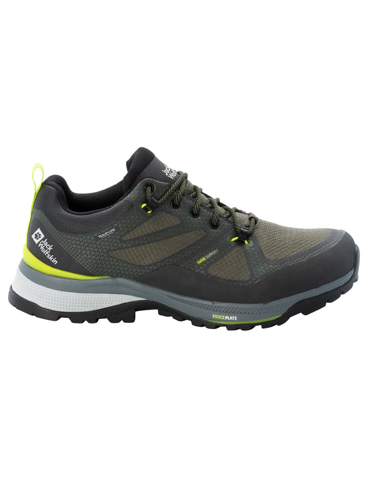 Jack Wolfskin Herren Force Striker Texapore Low MWalking-Schuh 41 EU Lime Dark Green, 41 EU Lime Dar