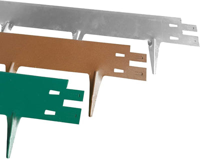 Hochwertige Metall Rasenkante (verzinkt), Metall Beeteinfassung, Höhe: 75mm (Rostbraun, 15m) Rostbra