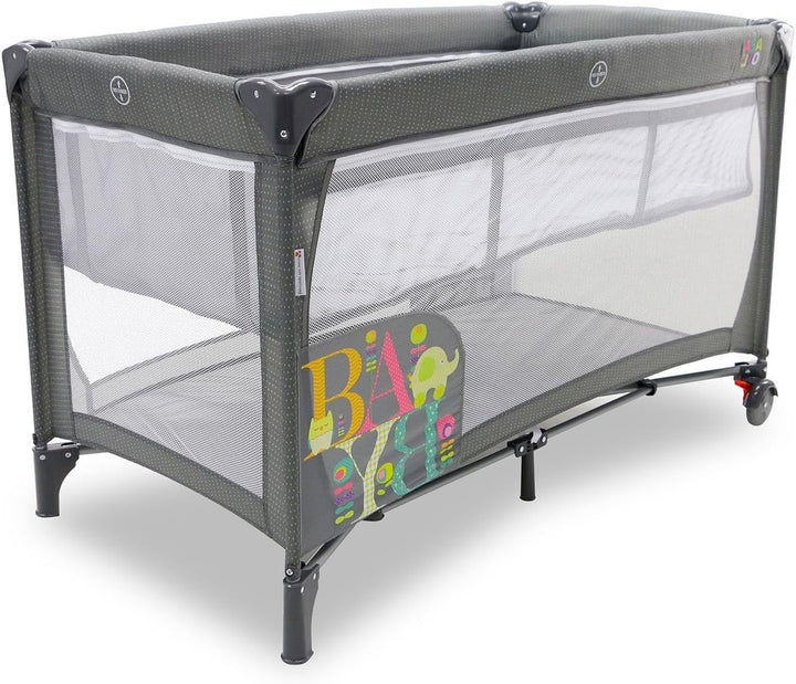 ASALVO 15891 Travel Cot Smooth Baby, grau