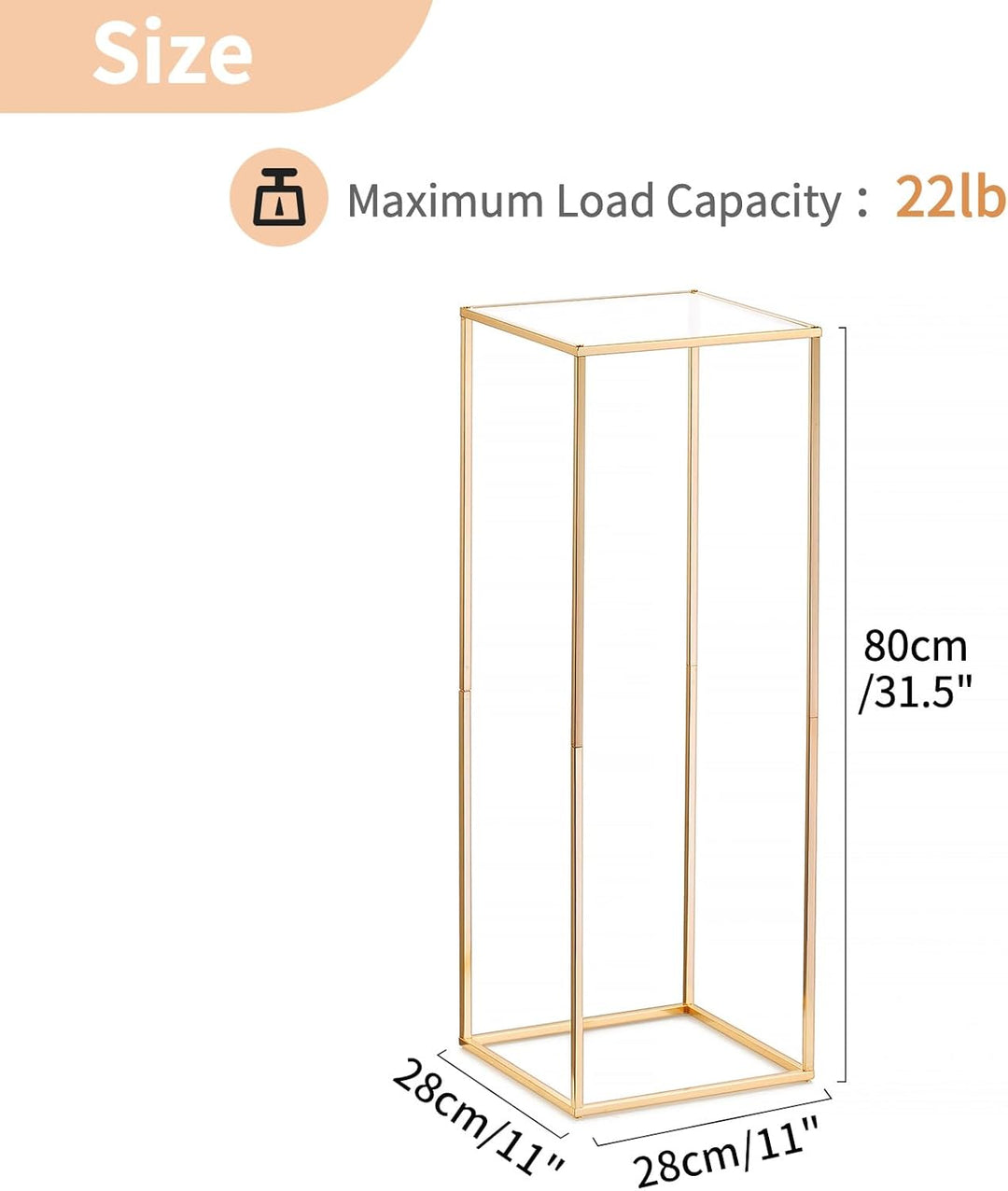 Nuptio 10 Stück Goldvasen für Hochzeit Herzstück Tische, Metall Blumenboden Vase Säule Blumenständer
