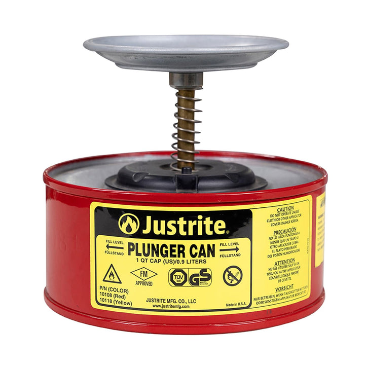 Justrite 10108 Sparanfeuchter 0.9L 18.5cm x 14.3cm Rot