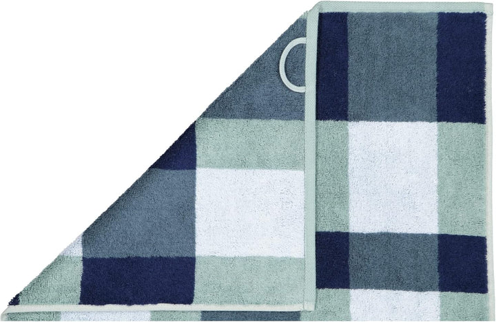 Cawö Handtücher Delight Karo 6219 Fjord - 44 Handtuch 50x100 cm, Handtuch 50x100 cm