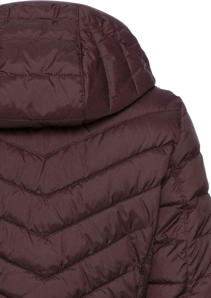 camel active Damen Steppjacke aus recyceltem Polyester 46 Pflaume, 46 Pflaume