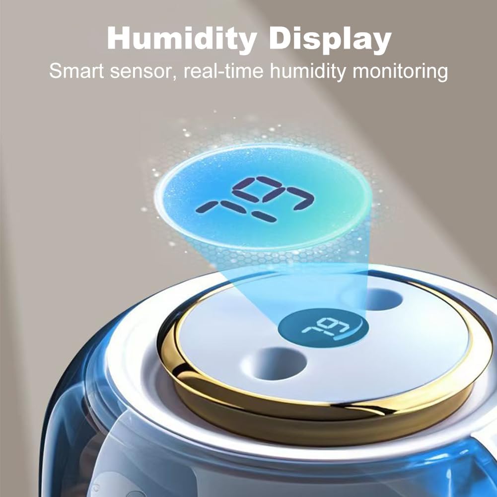 Luftbefeuchter Schlafzimmer Top-Fill Humidifier - 2L 360° Doppeldüse Raumbefeuchter mit 7 Farben Nac